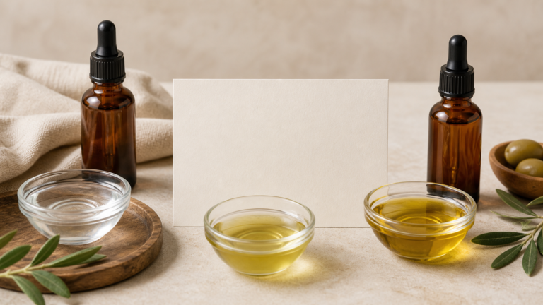 Unbranded CBD carrier oils compared on a clean tabletop