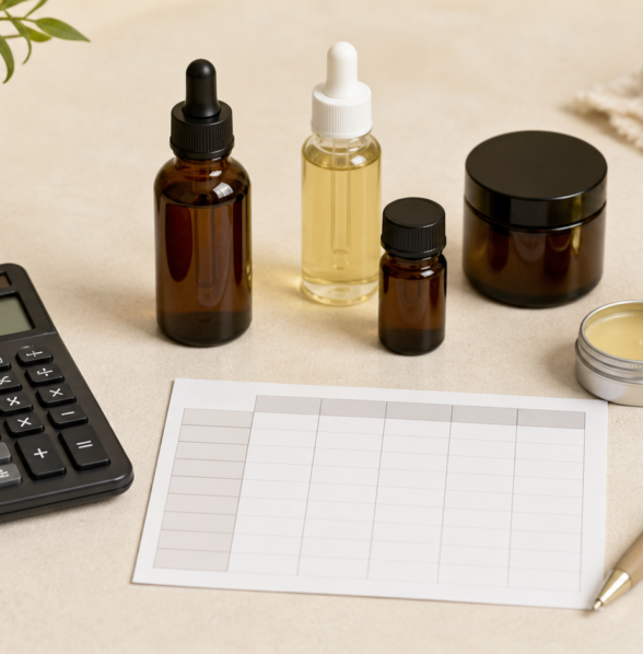Unbranded CBD products with calculator for comparing product prices