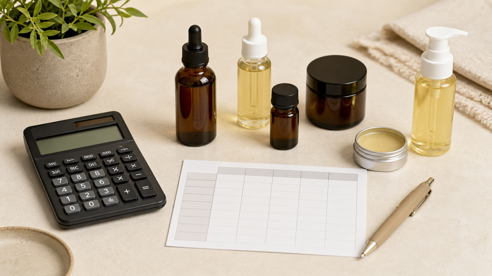 Unbranded CBD products with calculator for comparing product prices