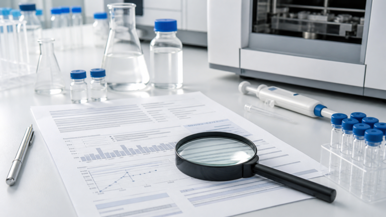 COA laboratory report showing a detection limit guide