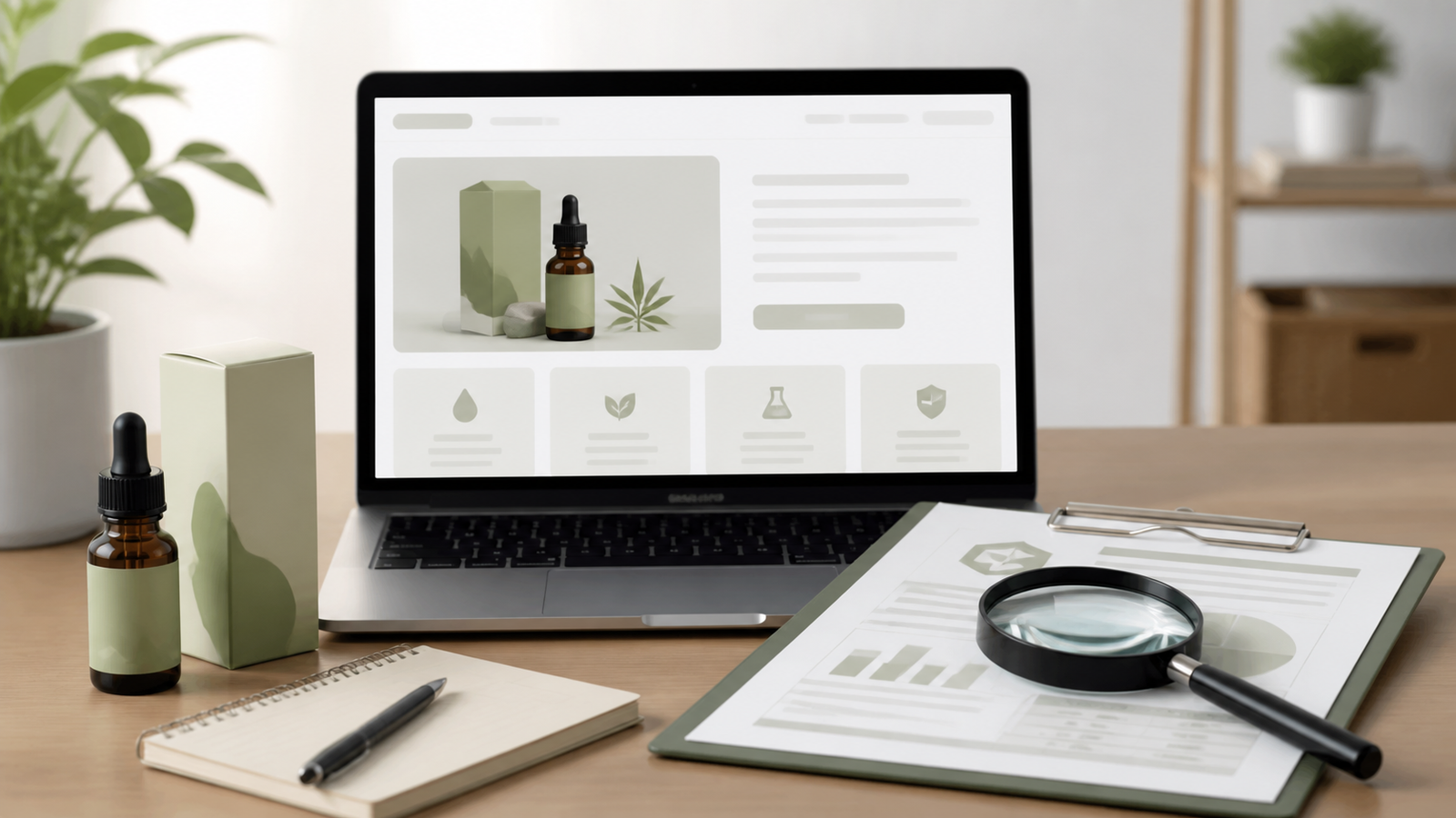 Unbranded CBD brand website and COA evaluation