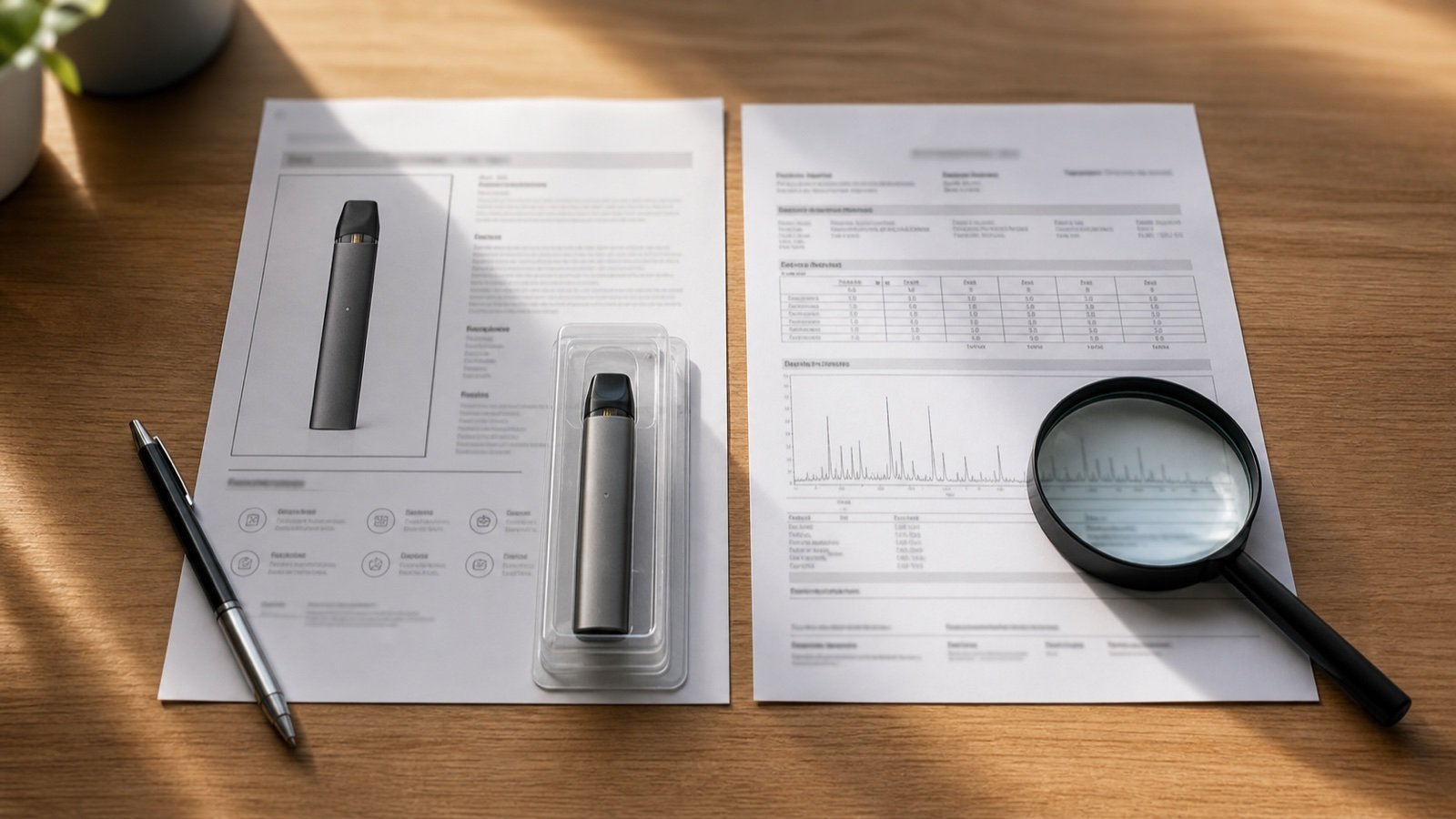 Editorial photograph for Cannabis Vape Product Page vs. COA: Which Details Should Match?; illustrative image, not exact product packaging