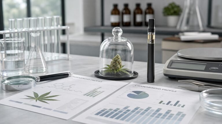Editorial photograph for THC Potency vs. Total THC and THCA: How to Read the Numbers; illustrative image, not exact product packaging