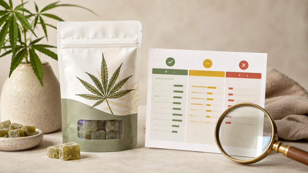 Hemp-derived THC label and cannabinoid comparison guide