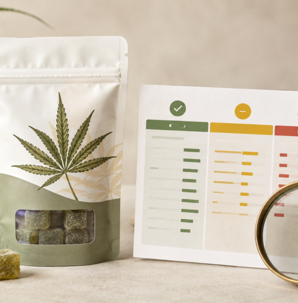 Hemp-derived THC label and cannabinoid comparison guide