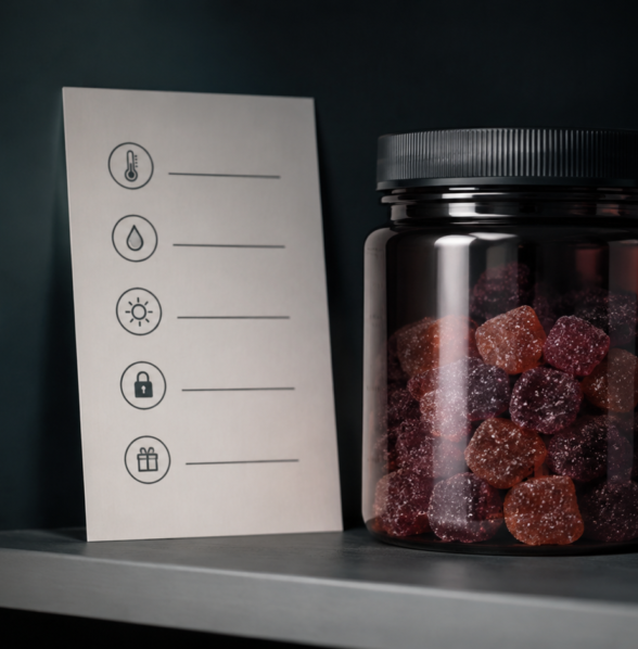 Delta-9 gummies storage and package guidance