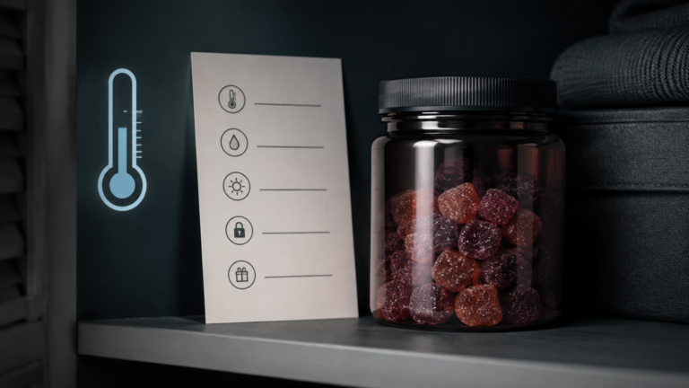 Delta-9 gummies storage and package guidance