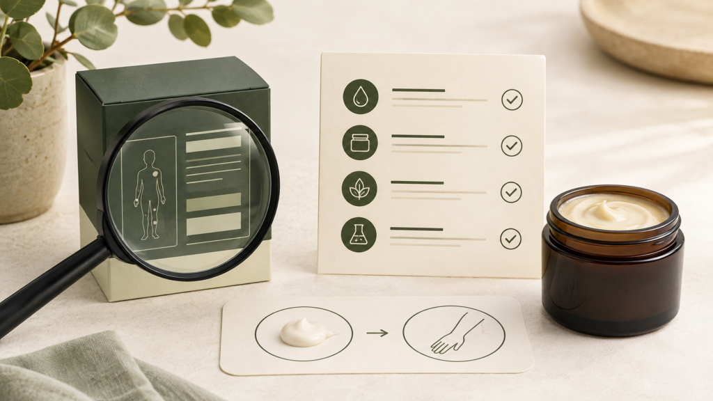 CBD topical application label and package amount guide
