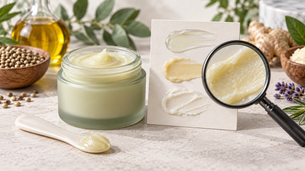 CBD topical texture and formulation guide