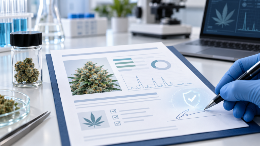 Cannabis COA report signature and verification guide