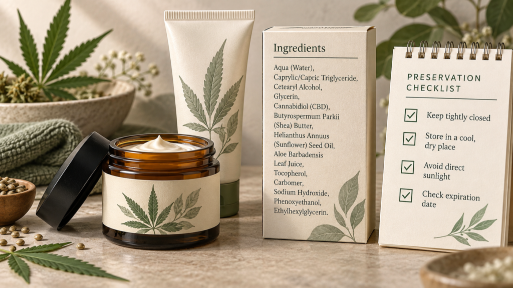 CBD topical preservatives and ingredient label guide
