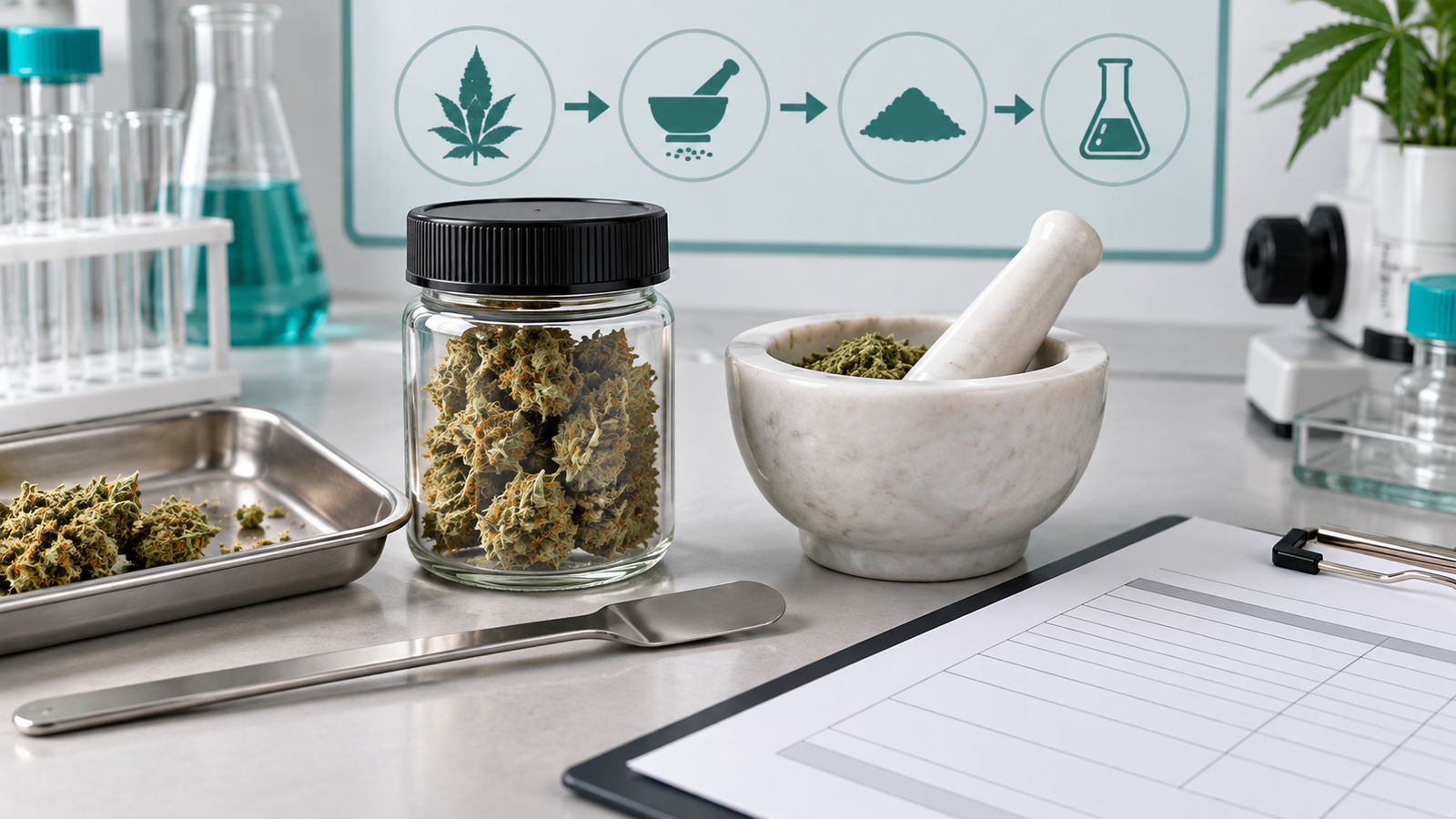 Cannabis COA sample homogenization and testing guide