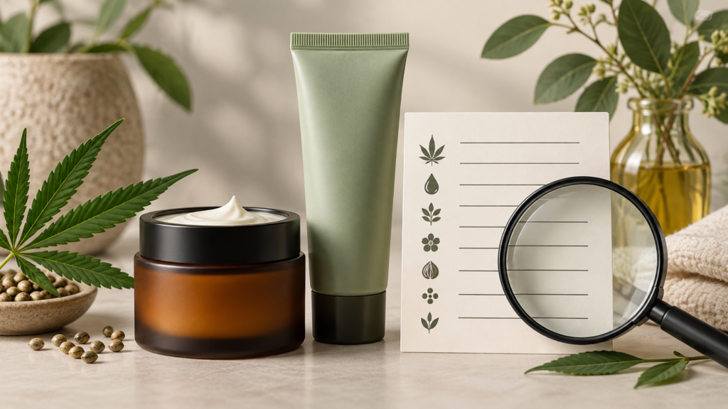 CBD topical ingredient order and label guide
